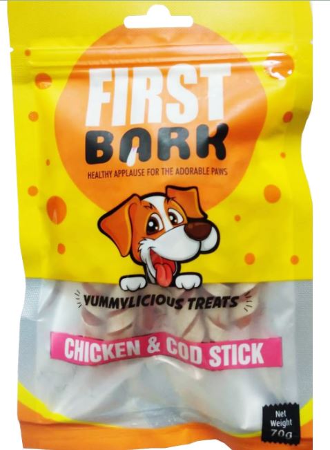 JER FB CHICKEN & COD STICK 70GM