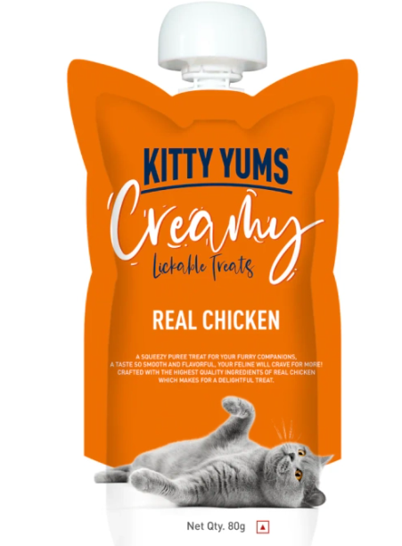 DL KITTY YUMS CREAMY REAL CHI TREATS 80G