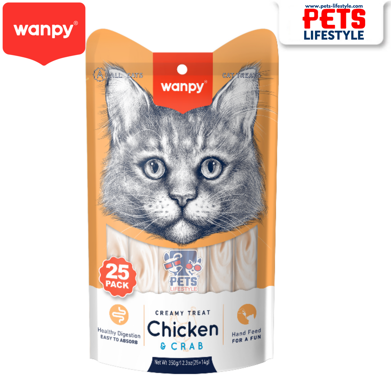 WANPY CT CHI&CRAB FR CATS 25PCS