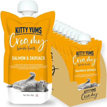 DL KITTY YUMS CRM SAL&SKPJK TREATS 80G