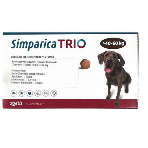 SIMPARICA TRIO 40-60KG 300MG TAB