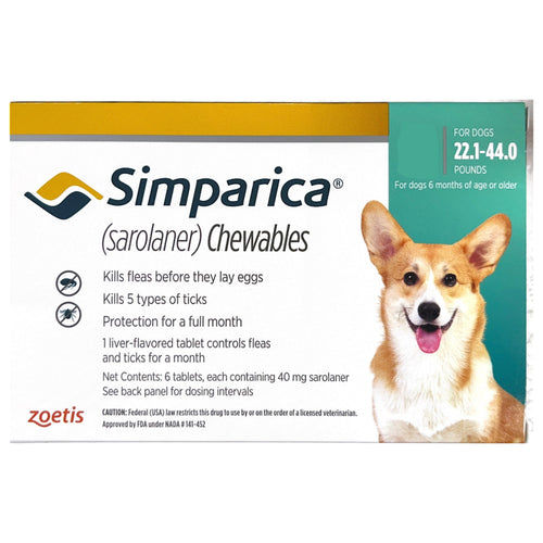 SIMPARICA 40MG TAB 10 - 20 KG