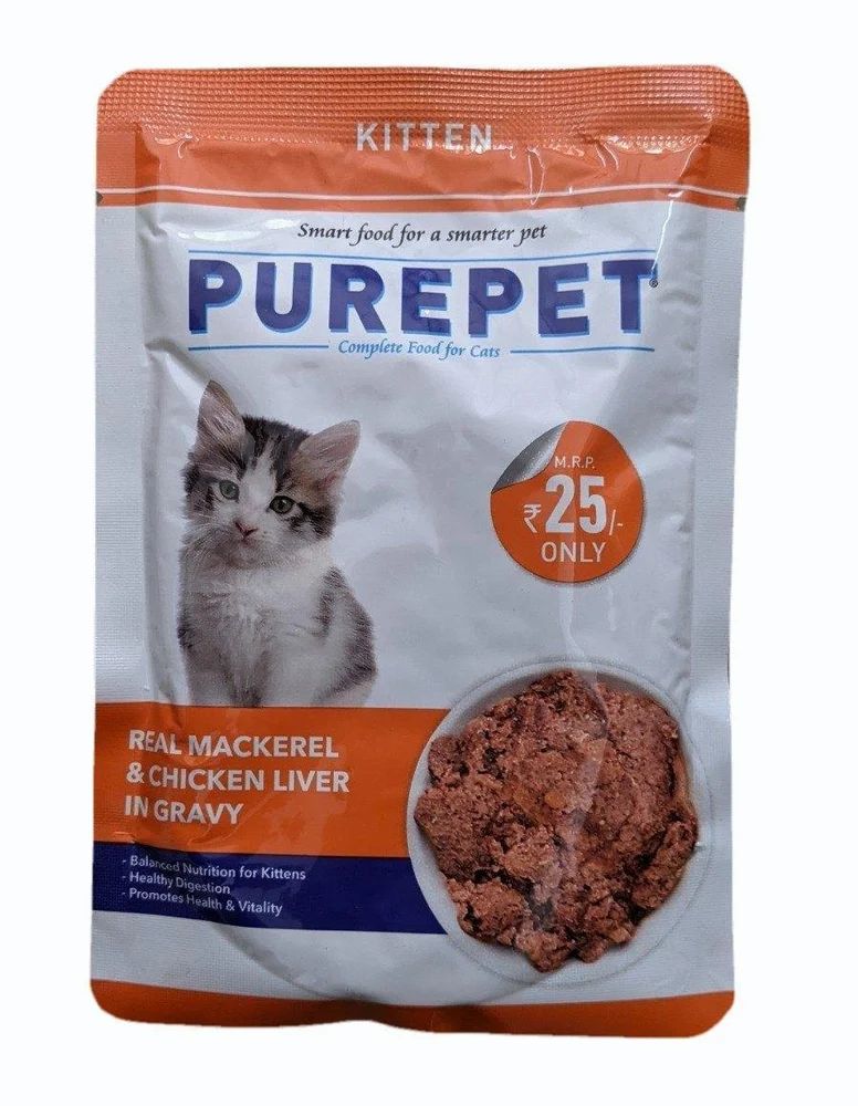 PUREPET KITTEN REAL MACK GRAVY 55GM
